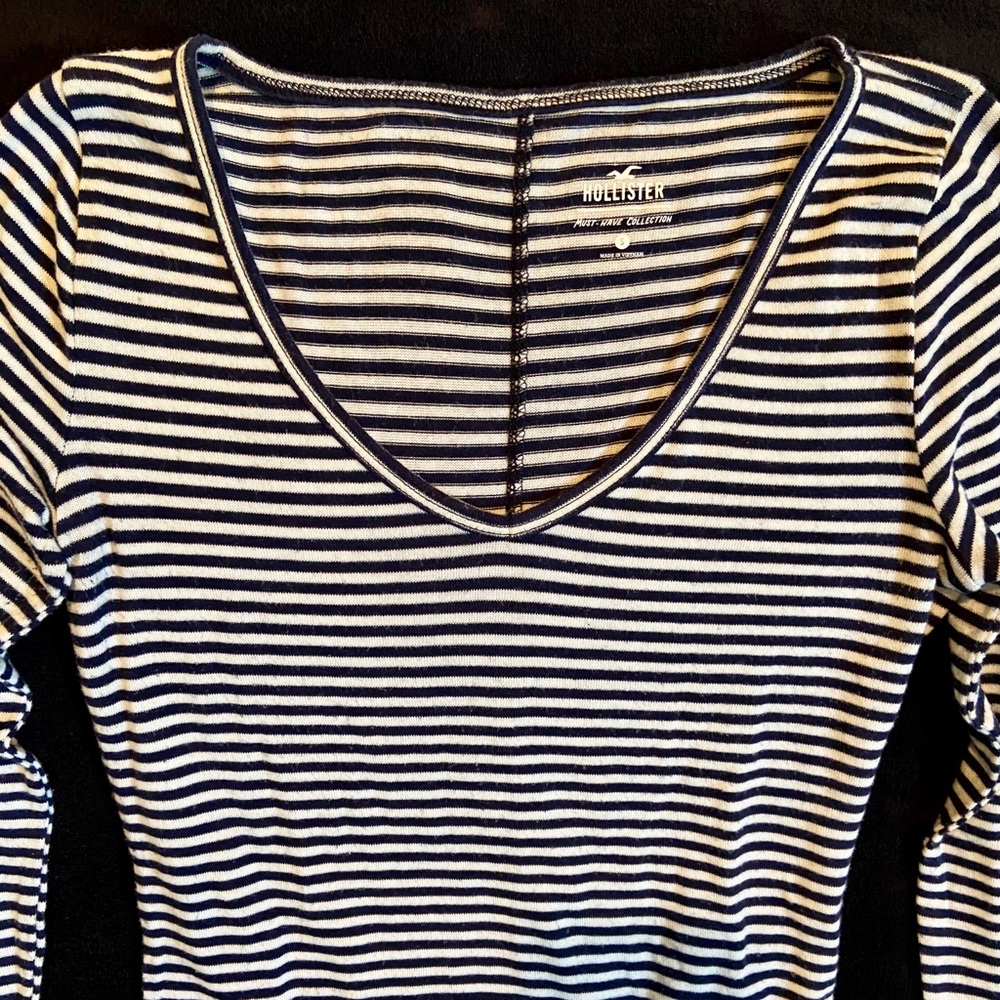 Navy Blue Stripe Duo Henley BP/Holister WOTs